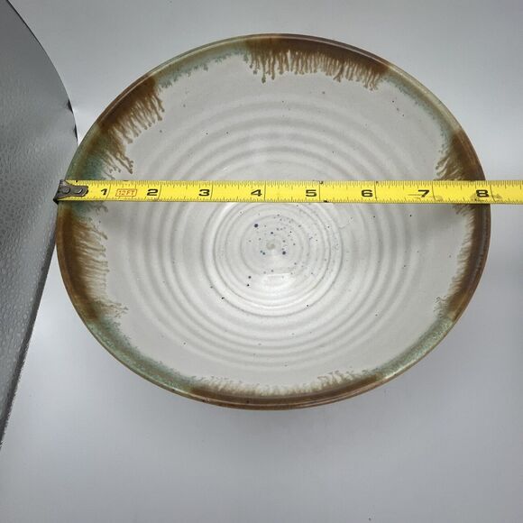 Vtg Holly Hill Seagrove NC Studio Pottery Drip Glaze Mixing Serving Bowl 8” MFK - Picture 9 of 15